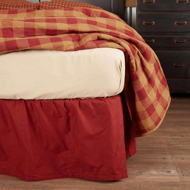 Solid Burgundy Bed Skirts VHC Brands - The Fox Decor